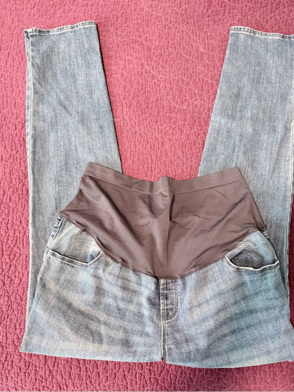 Old Navy WOW Straight Maternity Jeans with full panel, 14 LONG